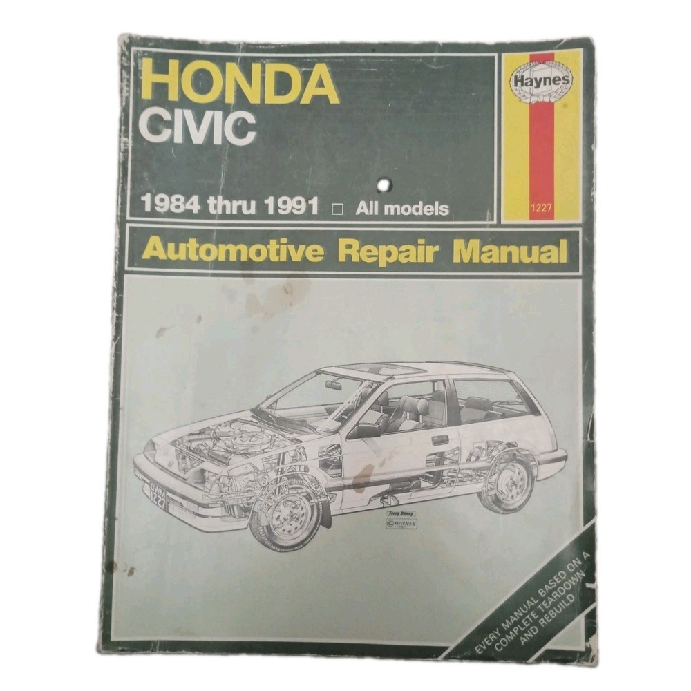 Haynes Honda Civic 1984-1991 Service Repair Manual 1227 CRX Wagon